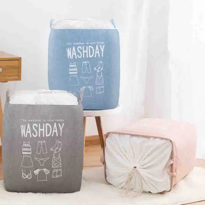 Modern Laundry Storage Basket Large Capacity Clothing Bag Quilt Packing Container Home Using Toy Storage Box Dirty Clothes Bag