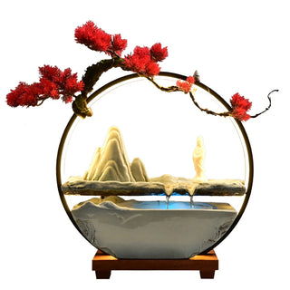 Cy Desktop Rockery Flowing Water Ornaments Creative Living Room Entrance Decoration Table Lamp Atomization Humidification