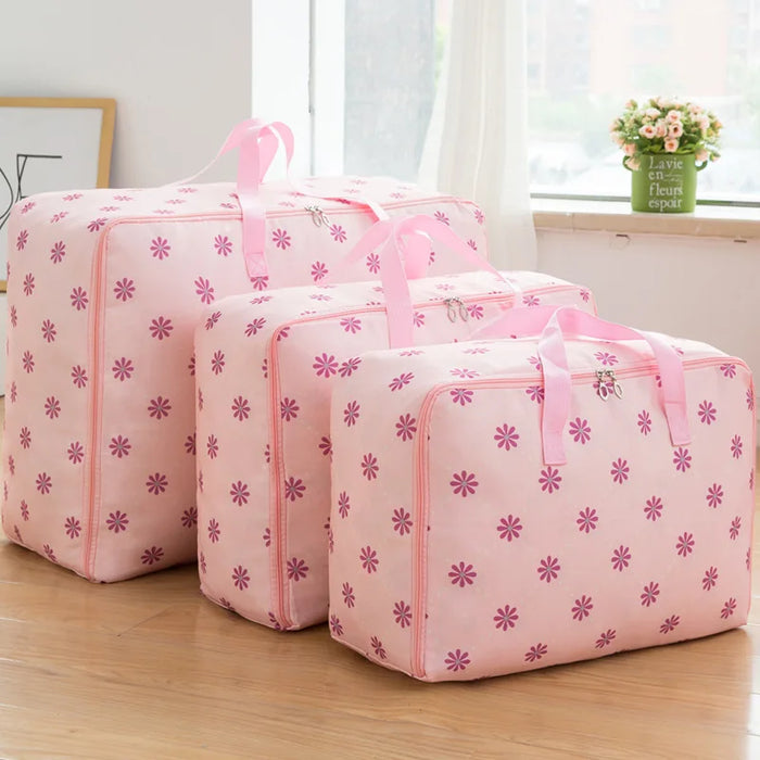 3 Pcs/set Closet Clothes Storage Bag Large-Capacity Travel Package Finishing Dust Bag For Bedding Items Quilt Packing Organizer