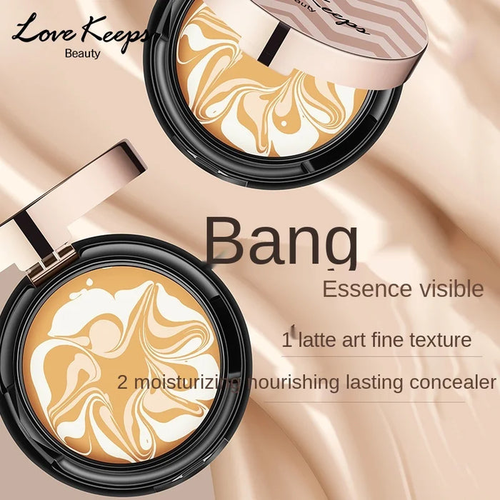 TTMaogeping Love Keeps Beauty Water Light Rich Moist Powder Moisturizing Long LastingOilControl Concealer Nude Makeup Foundation