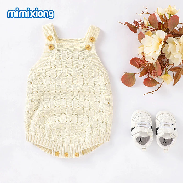 Baby Bodysuits Clothes Fashion Solid Knitted Newborn Bebes Body Suits Tops for Infant Boys Girls Jumpsuits Outfit One Piece Wear