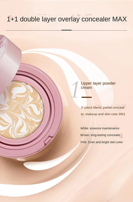 TT Cushion Concealer and Moisturizer Long Lasting Smear-Proof Makeup Oil Control BB Cream CC Parting Powder Biscuit Skin Female