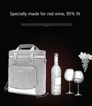 DENUONISS New 2020 Wine Cooling Bag 100% Leakproof Picnic Cooler Bag Vintage Leather Refrigerator Bag Portable Thermal Bag