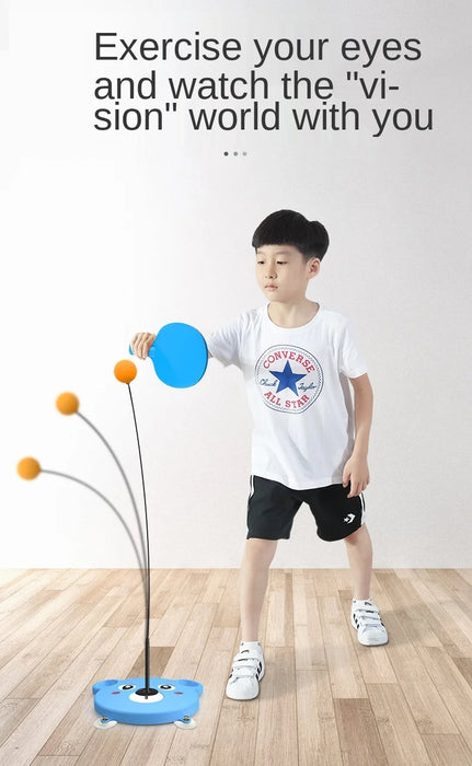 zq  Table Tennis Trainer Self-Training Household Children's Elastic Flexible Shaft Soldier Practice Indoor Toy Ping-Pong