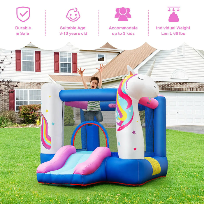 Slide Bouncer Inflatable Jumping Castle Basketball Game Without Blower