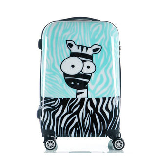 TRAVEL TALE 20"24" Inch Fashion Zebra Printing Suitcase Cute Rolling Luggage Kids Travel Trolley Bag