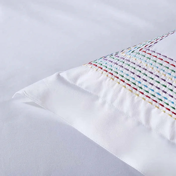 60S Egypt Cotton Embroidery White Color King Queen size Bedding sets Hotel Luxury Bed set Duvet cover set Bedsheet Linen