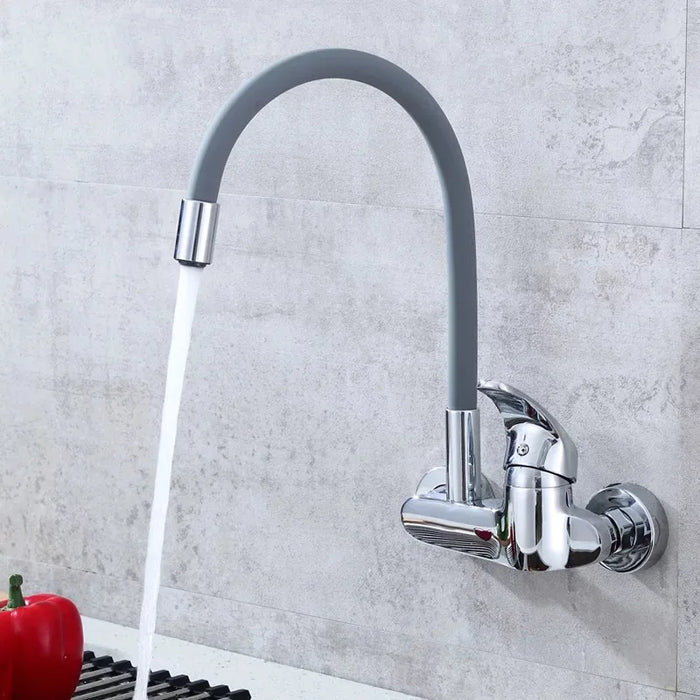 Becola 360 Rotation Faucet Chrome Cold and Hot Water Power Swivel Kitchen Sink Mixer Tap Single Handle BR-9108