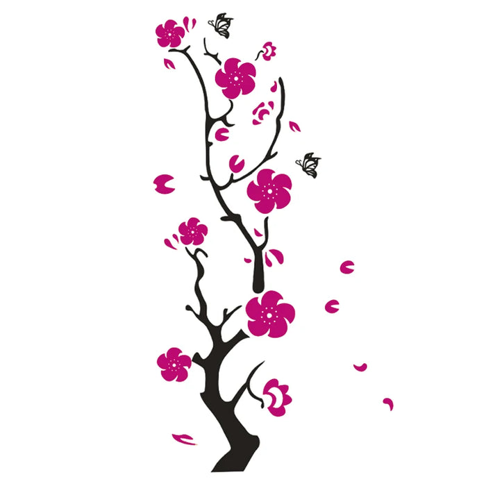 Plum flower 3d Acrylic mirror wall stickers Room bedroom DIY Art wall decor  living room entrance background wall decoration