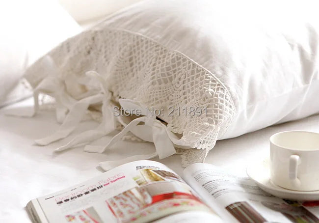 White Bedding Bed Skirt Sets Luxury Hollow Out Lace Egyptian Cotton Duvet Cover Bedspread Pillowcase Solid Color Home Textile