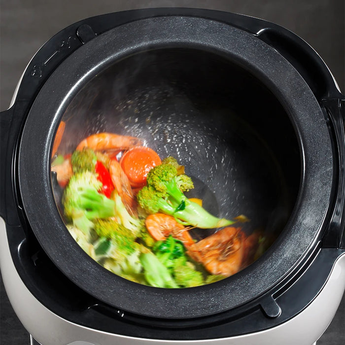 220V Household & Commercial Electric Intelligent Automatic Stir Frying Machine 6L Non-stick Cooking Wok Pot Multi Cooker Pot