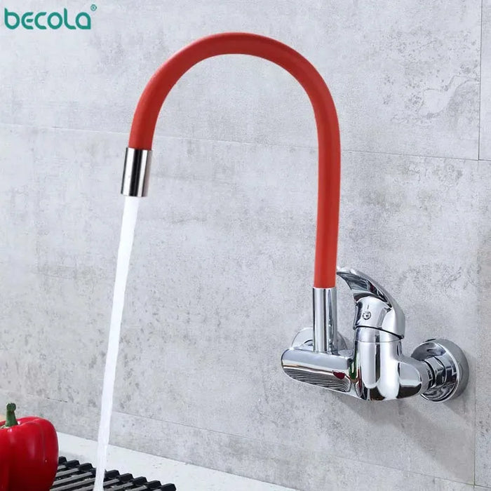 Becola 360 Rotation Faucet Chrome Cold and Hot Water Power Swivel Kitchen Sink Mixer Tap Single Handle BR-9108