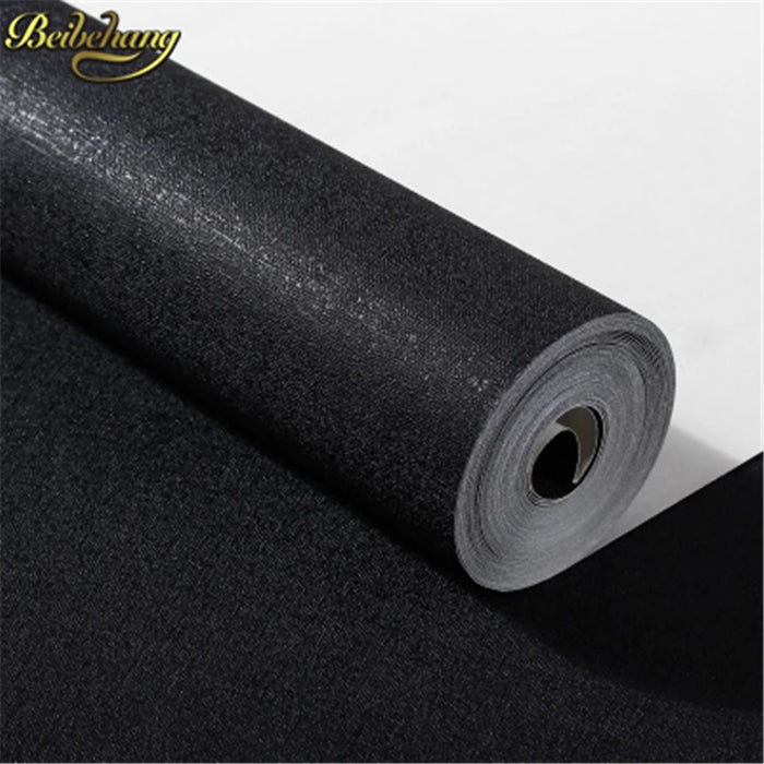 beibehang Europe Flock black PVC Wallpaper roll 3D Luxury Wall Covering Waterproof TV Sofa papel de parede Roll Wall Decor