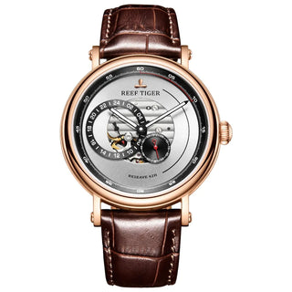Reef Tiger/RT Fashion Design Watch Men Luxury Rose Gold Miyota Automatic Watch Shockproof Waterproof Watch Relogio RGA1617