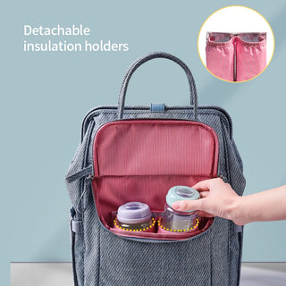 Sunveno New Diaper Bag Backpack Large Capacity Waterproof Nappy Bag Kits Mummy Maternity Travel Backpack Nursing Handbag