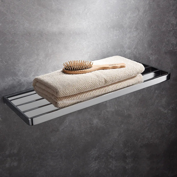 Chrome 9-Piece brass Towel Bar Rack bath shelf Robe hook paper holder Toilet brush holder Bathroom Hardware Accessory Set