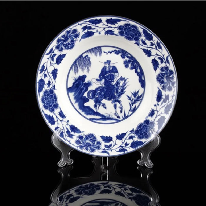 christmas Blue  White Porcelain Tableware Set Household Bony Porcelain Bowls  Dishes Set Simple Ceramic Chinese Bowl Combination