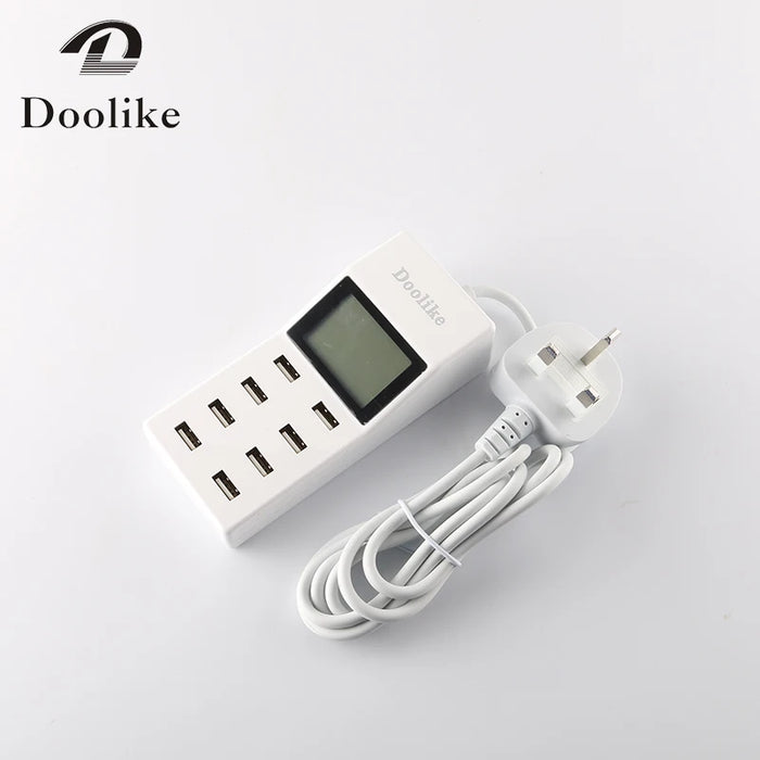 2016 Hot selling  Doolike Mobile phone  usb charger adapter 8 ports smart charger EU plug UK US