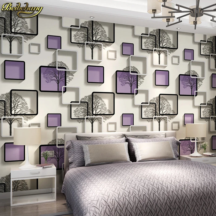 beibehang wallpaper Personality simple stereoscopic 3d wallpaper background wallpaper the living room TV pvc papel de parede