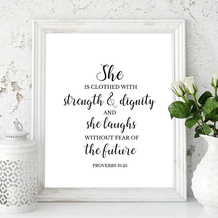 Bible Verses Quote Christian Wall Art Canvas Painting Scripture Psalm Posters and Print Picture Baby Girl Nursery Art Wall Decor