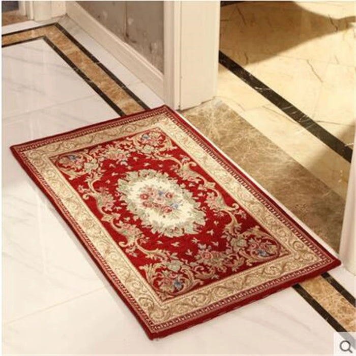 beibehang Luxury European style door mats entrance pad hall kitchen living room entrance door sliding Chenille embroidery mats