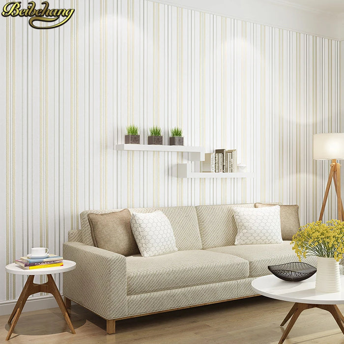 beibehang Simple modern vertical stripes solid wall Paper papel de parede 3D Wallpaper for living room wall papers home decor