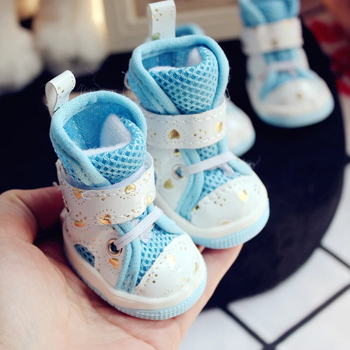 New Arrival Pet Dog Shoes Spring Summer PU Non-Slip Rubber Puppies Cats Shoes For Chihuahua Small Breeds Cats Pet Wear Products