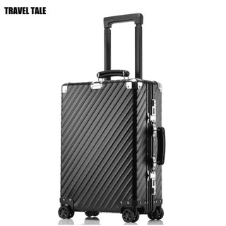 TRAVEL TALE NEW 21"26"30" Spinner Aluminum Travel Suitcase Aluminium Traveling Luggage Bags With Wheels