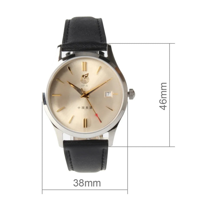 Classic Watch "WuYi" "51" Re-edition Seagull Gold Dial Automatic Mechanical Men's Watch FKWY