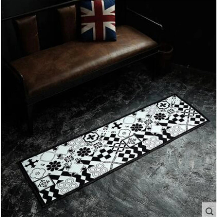 beibehang High-quality kitchen mats Japanese-style long anti-skid anti-oil home mosaic door mat mat door pad can be customized