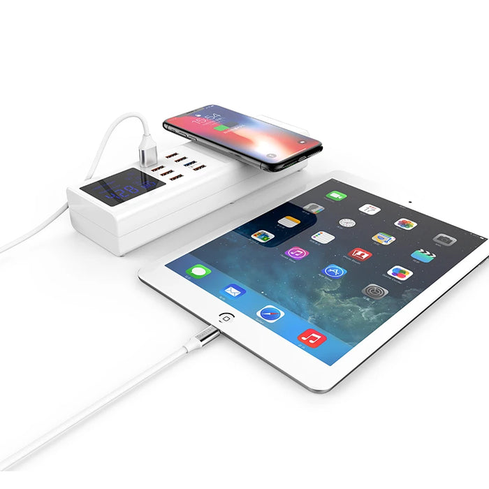 Doolike Digital Display Charging Current Multi-port Smart ChargerAlso comes with a dedicated wireless charger for mobile phones