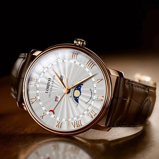 Switzerland LOBINNI Men Luxury Brand Quartz Watch Men Sapphire Waterproof Moon Phase  Japan Quartz Movement Male Wristwacth