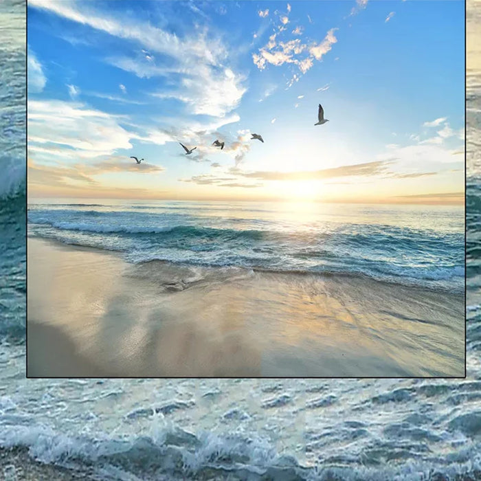 Custom Murals Wallpaper 3D Seaside Landscape Sunset Photo Wall Paper For Walls 3 D Living Room Dining Room Backdrop Wall Decor