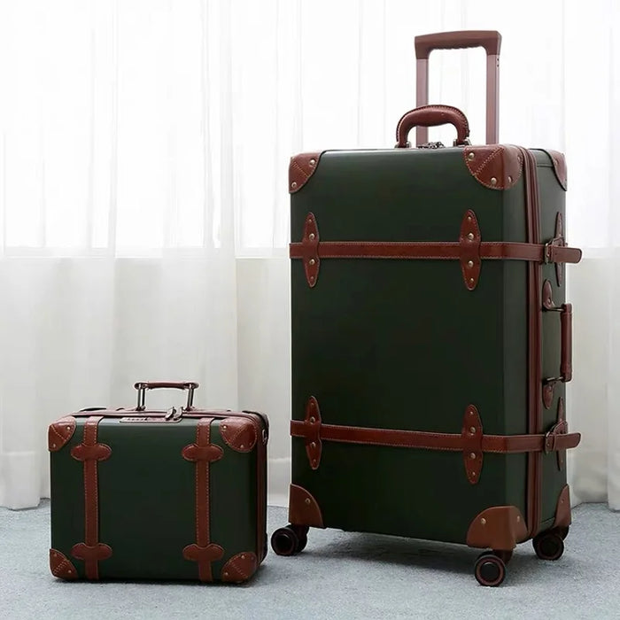 Hot!New Retro soild color Travel Bag Rolling Luggage sets,12"20"24"28"size Women&Men Trolley Suitcases handbag with Wheels