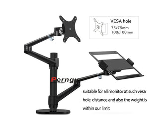 OL-3T 3-in-1 aluminum Multimedia 27" LCD computer monitor riser stand +17"Laptop mount support holder+tablet phone mount bracket