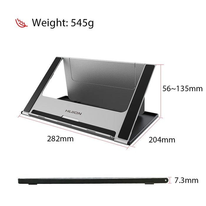 Huion ST200 Adjustable Monitor Stand for 10-15.6 Inch Tablets Portable Metal Multi-angle Support Laptop Pen Display Light Pad