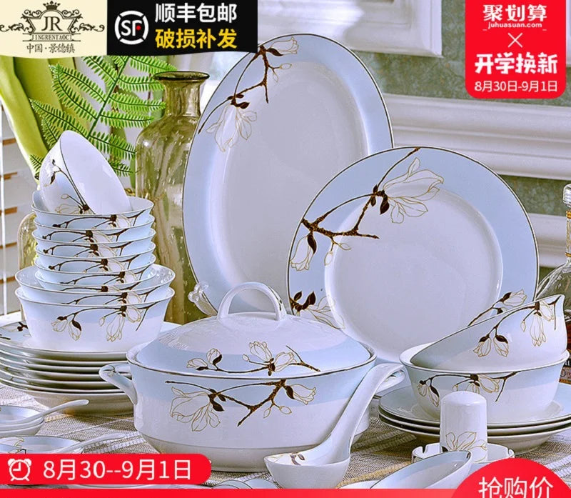 Chinese Mini fresh Jingdezhen bone china tableware bowls  combination ceramics