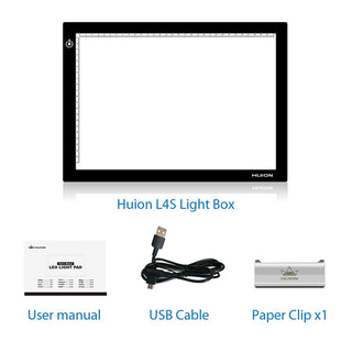 HUION L4S LED Light Pad Drawing Board 17.7 Inches Ultra-Thin Adjustable Eyesight-Protected Tracing Light Box for Artists Sketch