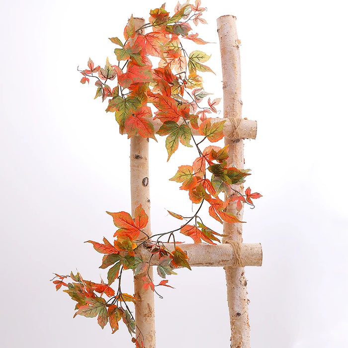 180cm Artificial Plastic Plants Ivy Maple leaf garland tree Fake Autumn leaves Rattan Hanging Vines for Wedding Home Wall Decor