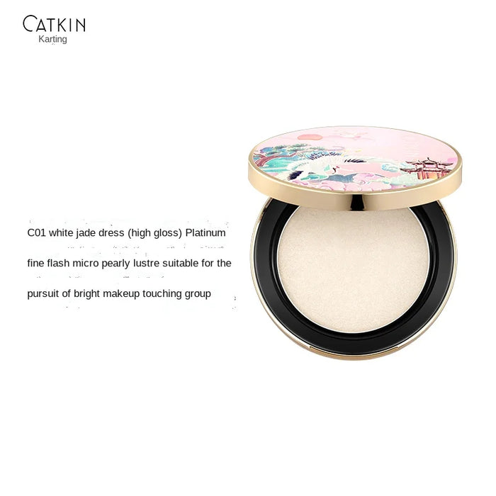 TT Catkin Spring River and Moon Night Highlight Bronzing Powder Plate Brightening Skin Color Nose Shadow Shadow Side ShadowFairy