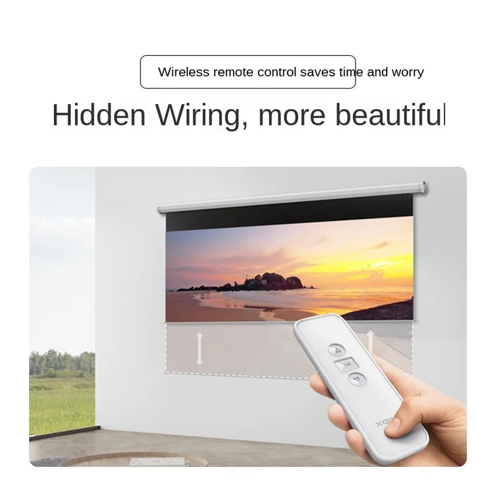 GY 100 Inch 16:9 Remote Control Electric Photon Screen 2.3 Times High Gain Projection Screen