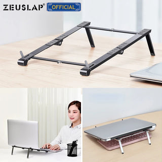 ZEUSLAP Laptop Stand for MacBook Pro Air Notebook Foldable Aluminium Alloy Laptop Holder Bracket Laptop Holder for Notebook