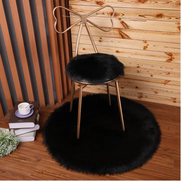 Luxury Soft Small Artificial Sheepskin Rug Chair Cover Bedroom Mat Artificial Wool Warm Hairy Carpet Seat Covers Washable Gift