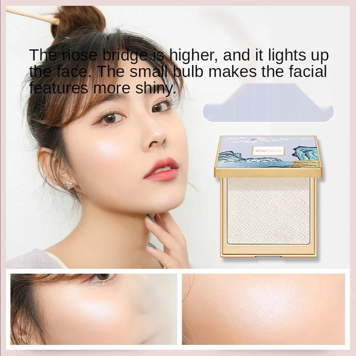 zq  Contour Compact Highlight Brightening Skin Color Three-Dimensional Concealer Side Face Shadow Nose Shadow Powder