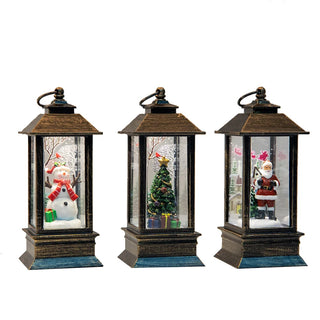 TT Christmas Light-Emitting Elderly Small Wind Lamp Desktop Decoration Christmas Tree Scene Layout Small Oil Lamp Decoration