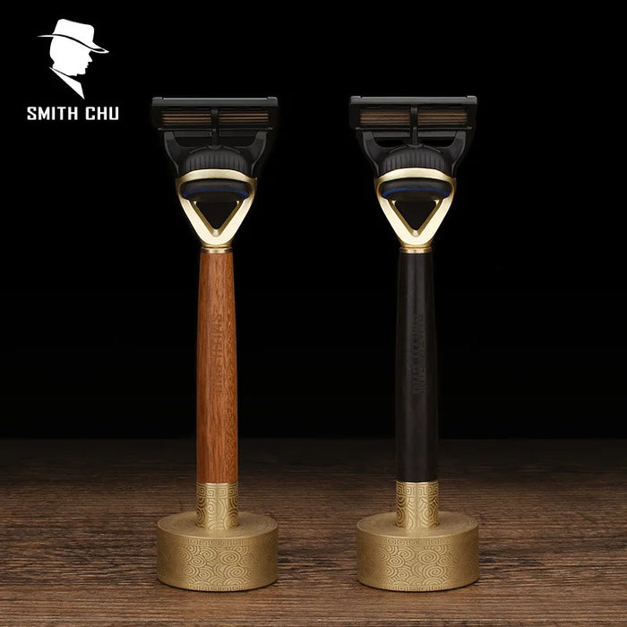 Ebony Red Pear Wood Razor Manual Razor Male Blade Head Razor