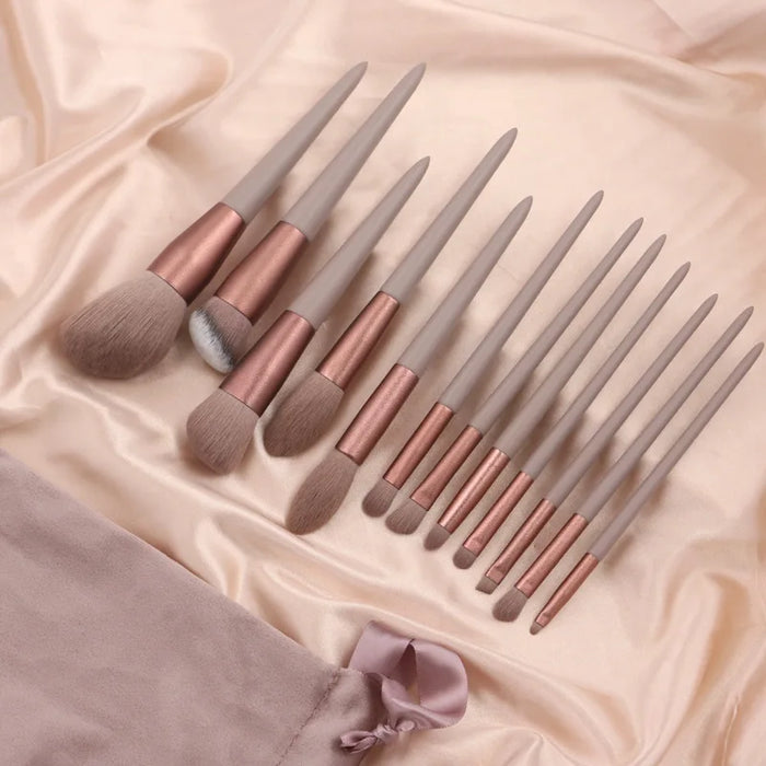 TT 12 Spring and Makeup Brush Set Quick-Drying Repair Powder Brush Blush Eye Shadow Soft Brush Beauty Tool Outfit