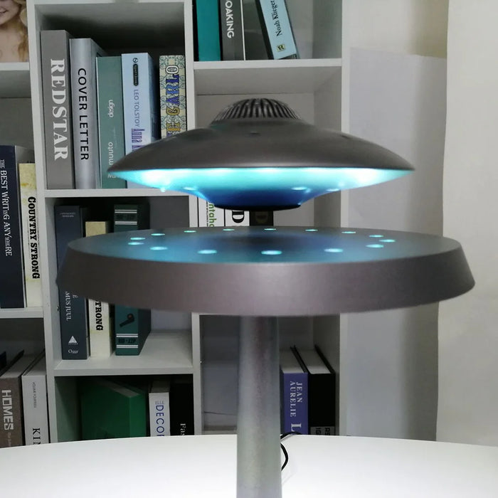 Smart Wireless Creative 3D Surround Sound Magnetic Levitation Wireless Charging Bluetooth Speaker LED Desktop UFO Table Lamp