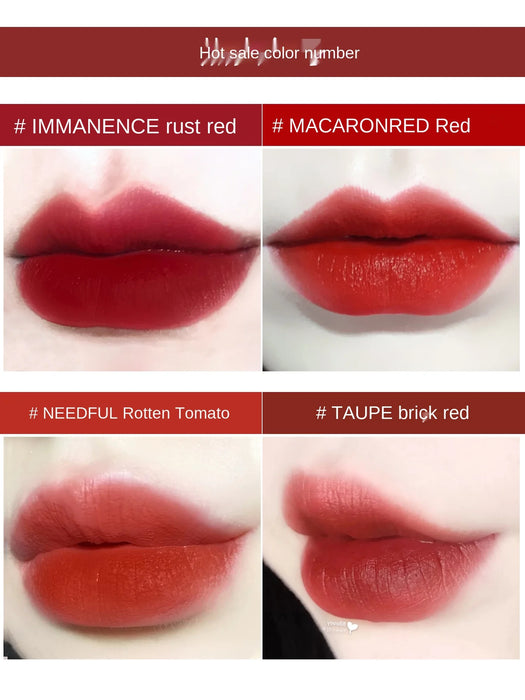 TT Lip Lacquer Lipstick Cloud Velvet Matte Rust Red Tomato Red Niche Brand New Water Mist