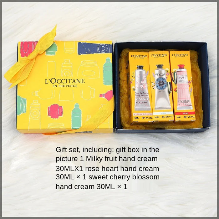 TT L'occitane Hand Cream Set Box Gift Box with Hand Gift 30ml75ml 2/3/4 PCs Cherry Blossom Shea Butter